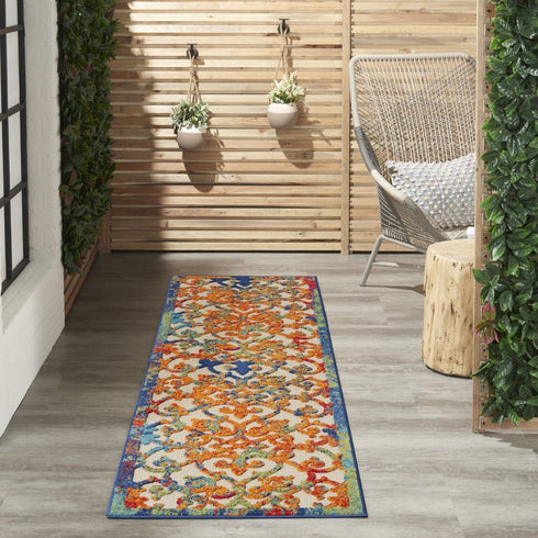Rainbow Colored Indoor Outdoor Runner Rug